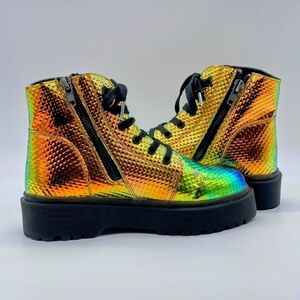 Y.R.U SLAYR Holographic Combat Boots